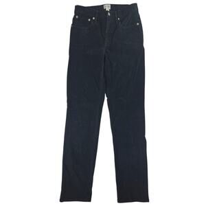 J.Crew | Black 9" Vintage Straight Corduroy Pants | Size 26T